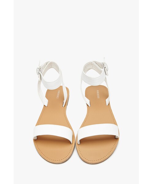 FOREVER 21（フォーエバー トゥエンティーワン）の「FOREVER 21 Faux Leather Ankle Strap Sandals（サンダル・レディース・Camel/Black/White・7/6/8/9/10）」の12枚目の写真