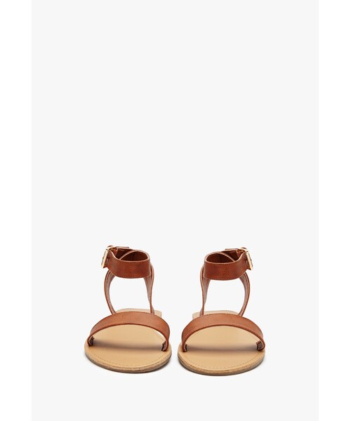 FOREVER 21（フォーエバー トゥエンティーワン）の「FOREVER 21 Faux Leather Ankle Strap Sandals（サンダル・レディース・Camel/Black/White・7/6/8/9/10）」の2枚目の写真