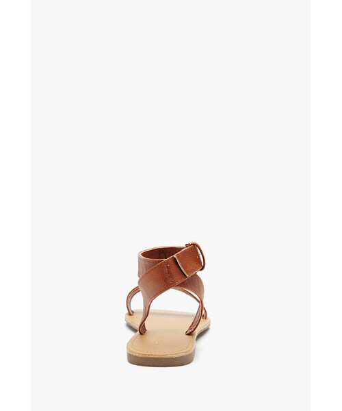 FOREVER 21（フォーエバー トゥエンティーワン）の「FOREVER 21 Faux Leather Ankle Strap Sandals（サンダル・レディース・Camel/Black/White・7/6/8/9/10）」の9枚目の写真