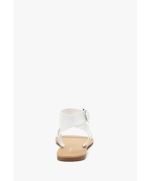 FOREVER 21（フォーエバー トゥエンティーワン）の「FOREVER 21 Faux Leather Ankle Strap Sandals（サンダル・レディース・Camel/Black/White・7/6/8/9/10）」の4枚目の写真