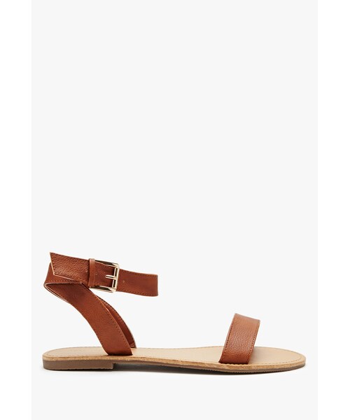 FOREVER 21（フォーエバー トゥエンティーワン）の「FOREVER 21 Faux Leather Ankle Strap Sandals（サンダル・レディース・Camel/Black/White・7/6/8/9/10）」の7枚目の写真