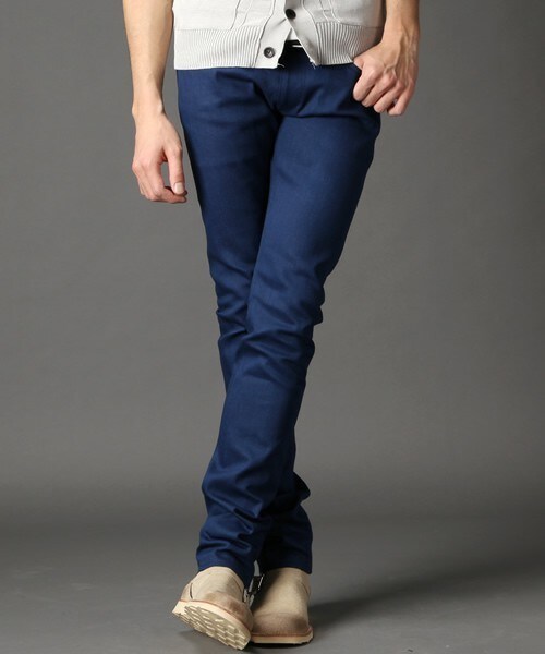 SABLE CLUTCH（セーブルクラッチ）の「シンチバック5Pストレッチジーンズ リジットスキニー（デニムパンツ・メンズ・ホワイト/ブラック/グレー/ダークネイビー/ブルーグリーン/ロイヤルブルー・SMALL/MEDIUM/LARGE）」の5枚目の写真