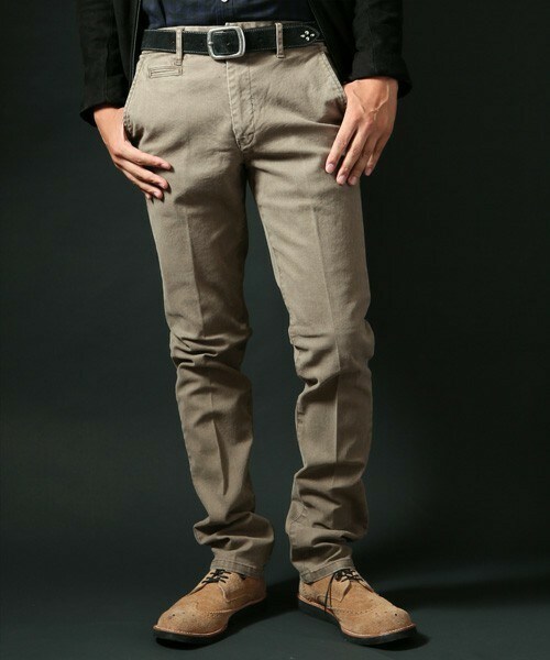 SABLE CLUTCH（セーブルクラッチ）の「ストレッチサージスラックス（チノパン）（チノパンツ・メンズ・グレー/ベージュ・SMALL/MEDIUM/LARGE）」の2枚目の写真