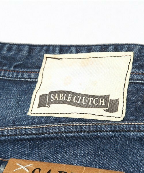 SABLE CLUTCH(セーブルクラッチ)の「バンダナリペア ストレッチ ヴィンテージ ジーンズ-スリム(デニムパンツ・メンズ・インディゴブルー・SMALL/MEDIUM/LARGE)」の11枚目の写真