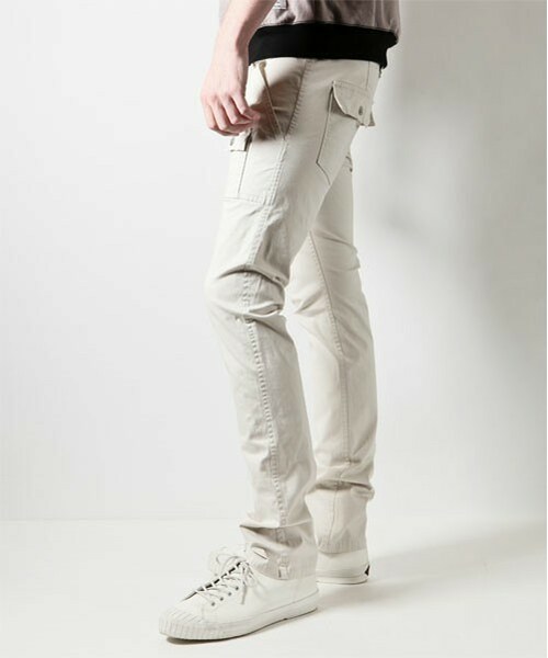 SABLE CLUTCH（セーブルクラッチ）の「ギャバストレッチスキニーブッシュパンツ（カーゴパンツ・メンズ・オフホワイト/カーキ・SMALL/MEDIUM/LARGE/X-LARGE）」の3枚目の写真