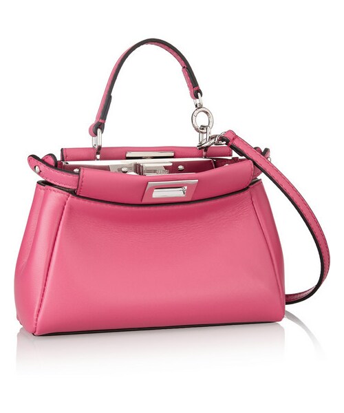 FENDI（フェンディ）の「Fendi Peekaboo micro leather shoulder bag（ショルダーバッグ・レディース・Pink）」の2枚目の写真