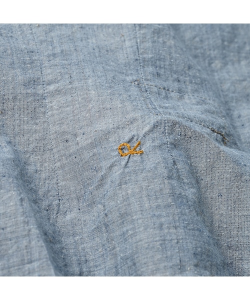 インドカディレースの四角ブラウス（藍） 45R インドカディのレース