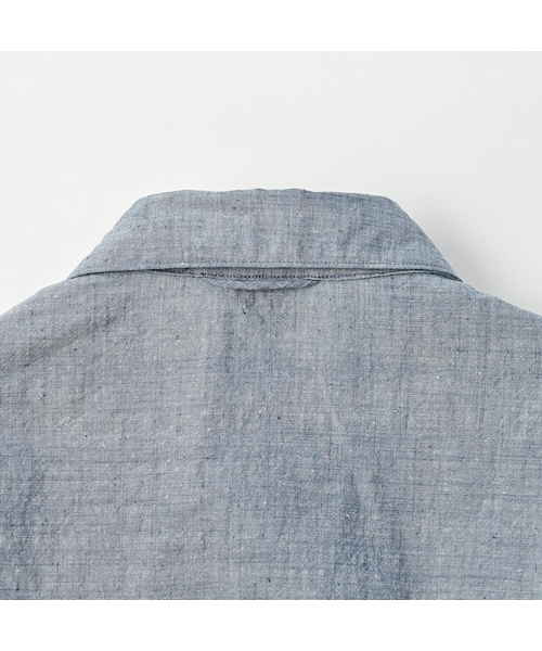 インドカディレースの四角ブラウス（藍） 45R インドカディのレース