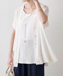 ビアズリー　半袖ポンチョカーディガン BEARDSLEY（ビアズリー）の「半袖ポンチョカーディガン（カーディガン