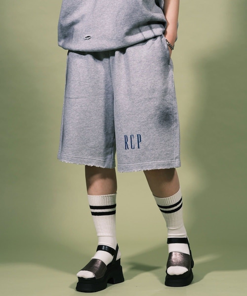 CIAOPANIC(チャオパニック)の「【4/7(日)12:00~販売開始】【RePRODUCTION LABEL / リプロダクションレーベル】ヴィンテージライク スウェットショーツ(パンツ・レディース・グレー/ブラック・F)」の1枚目の写真