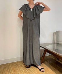 Omekashi | 【人気アイテムが夏Ver.で登場！】ノースリフリルカラーワンピース(ワンピース/ドレス)