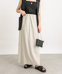 RIVE DROITE | 予約【ストレッチ◎】リネンストレッチギャザータイトスカート(スカート)