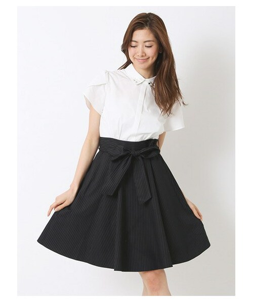 Earth Music Ecology アースミュージックアンドエコロジー の ビジュー付シャツドッキングワンピース ワンピース ドレス Wear