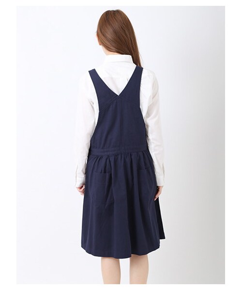 ehka sopo（エヘカソポ）の「ショートジャンスカ（サロペット・レディース・アイボリー/グリーン/ネイビー・M）」の6枚目の写真