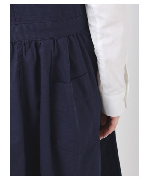 ehka sopo（エヘカソポ）の「ショートジャンスカ（サロペット・レディース・アイボリー/グリーン/ネイビー・M）」の9枚目の写真