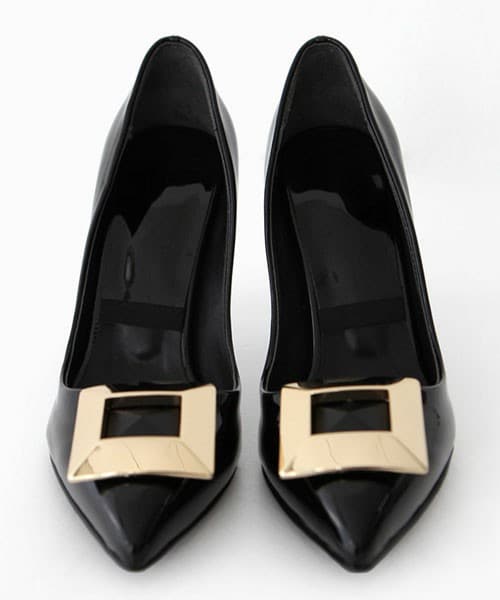 DHOLIC（ディーホリック）の「2タイプメタリックシューズ（パンプス・レディース・ゴールドA/ブラックA/シルバーA/ゴールドB/ブラックB/シルバーB・230/235/240/245/250）」の2枚目の写真