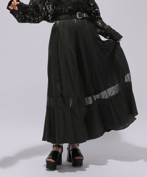 パートメタリックプリーツスカート　HARE HARE（ハレ）の「パートメタリックプリーツスカート（）」 - WEAR