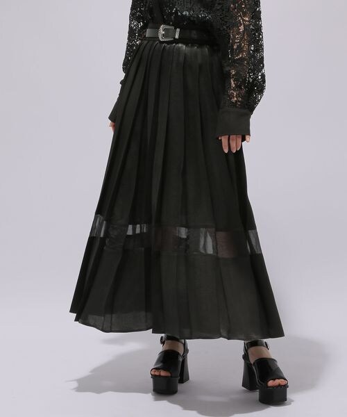 【れん】HARE パートメタリックプリーツスカート HARE（ハレ）の「パートメタリックプリーツスカート（）」 - WEAR