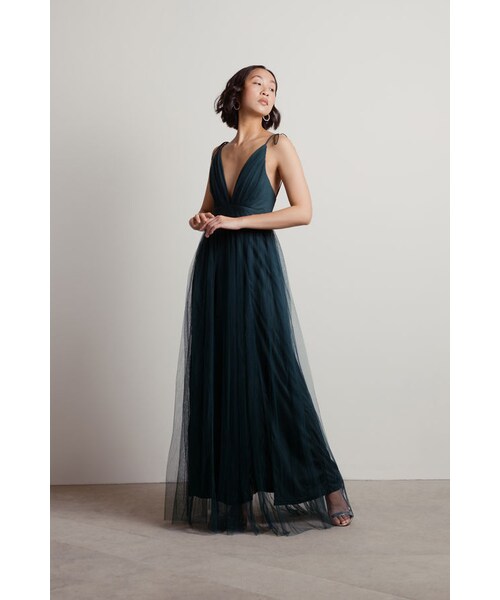 TOBI（-）の「Slay The Night Deep V Double High Slit Maxi Dress - Blue（その他・レディース・other）」の9枚目の写真