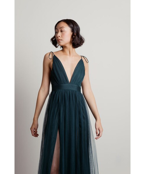 TOBI（-）の「Slay The Night Deep V Double High Slit Maxi Dress - Blue（その他・レディース・other）」の11枚目の写真