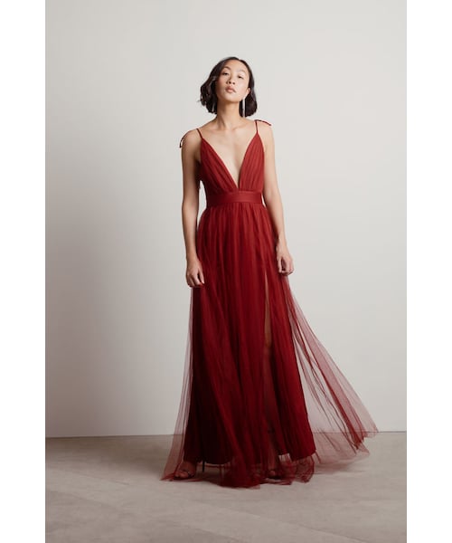 TOBI（-）の「Slay The Night Deep V Double High Slit Maxi Dress - Blue（その他・レディース・other）」の5枚目の写真
