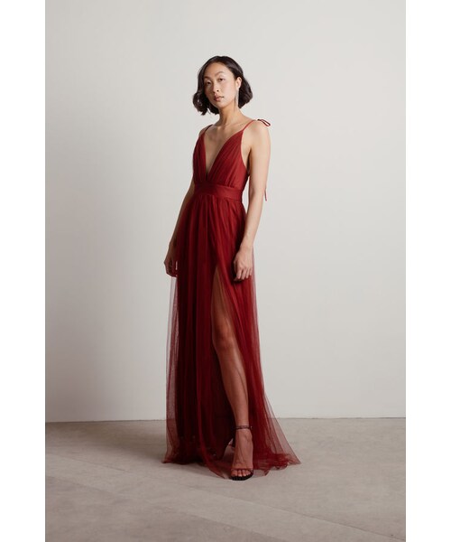 TOBI（-）の「Slay The Night Deep V Double High Slit Maxi Dress - Blue（その他・レディース・other）」の6枚目の写真