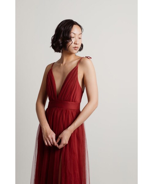 TOBI（-）の「Slay The Night Deep V Double High Slit Maxi Dress - Blue（その他・レディース・other）」の7枚目の写真