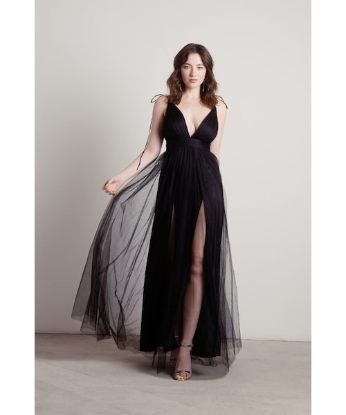 TOBI（-）の「Slay The Night Deep V Double High Slit Maxi Dress - Blue（その他・レディース・other）」の17枚目の写真