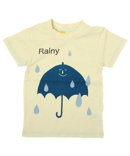 apres les cours（アプレレクール）の「◎お天気Ｔシャツ（トップス・キッズ・グレー/アイボリー/イエロー・80/90/95/100/110/120/130/140）」の5枚目の写真