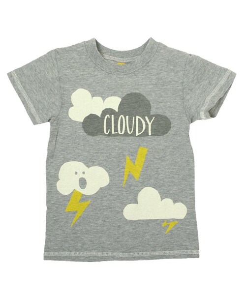 apres les cours（アプレレクール）の「◎お天気Ｔシャツ（トップス・キッズ・グレー/アイボリー/イエロー・80/90/95/100/110/120/130/140）」の4枚目の写真