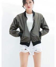 mooncat | 風棒球外套色(ジャケット/アウター)