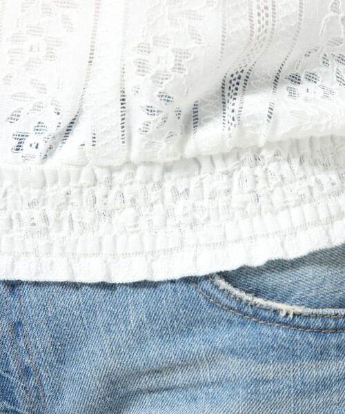 LOWRYS FARM（ローリーズファーム）の「レースオフショルダーブラウス（トップス・レディース・オフ05/イエロー62/ネイビー88・Ｍ/Ｌ）」の8枚目の写真