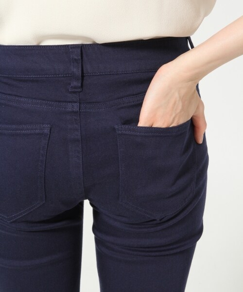 LEPSIM（レプシィム）の「【伸縮性抜群で穿きやすい！】ストレッチムジスリムクロプドパンツ（パンツ・レディース・オフ05/ブラック09/ベージュ52/イエロー65/グリーン75/ネイビー88・Ｓ/Ｍ/Ｌ）」の14枚目の写真