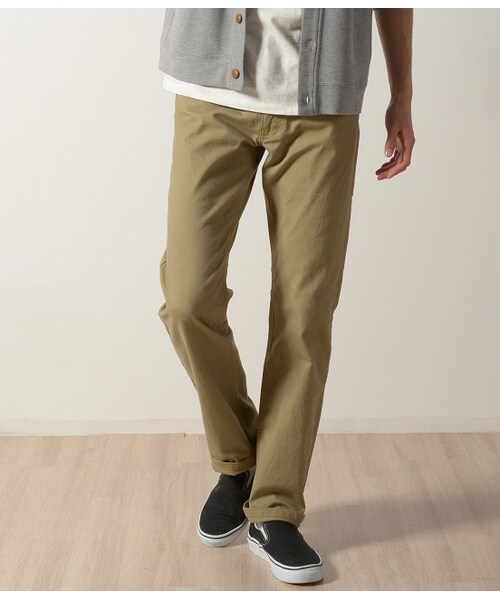JUNRED(ジュンレッド)の「オックスストレッチ5ポケットパンツ(パンツ・メンズ・ベージュ/カーキ/ネイビー・0/1/2/3)」の4枚目の写真
