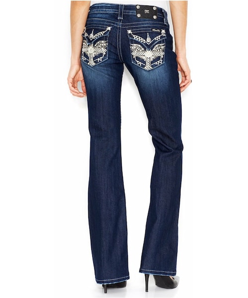 Miss Me（ミスミー）の「Miss Me Cross Bootcut Jeans, Dark Blue Wash