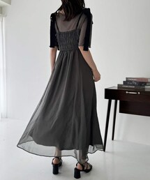 one after another NICE CLAUP | あざもてキャミワンピ/肩のリボン取り外し可◎(ワンピース/ドレス)