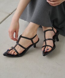 PUAL CE CIN | ポインテッドトゥＴストラップピンヒールサンダル(その他シューズ)