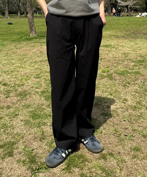 CIAOPANIC TYPY（チャオパニックティピー）の「リネンブレンドストレッチテーパードパンツ（パンツ・メンズ・オフホワイト/サックスブルー/チャコールグレー/ブラック・S/M/L）」の2枚目の写真