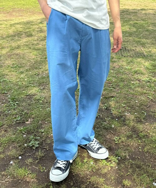 CIAOPANIC TYPY（チャオパニックティピー）の「リネンブレンドストレッチテーパードパンツ（パンツ・メンズ・オフホワイト/サックスブルー/チャコールグレー/ブラック・S/M/L）」の4枚目の写真