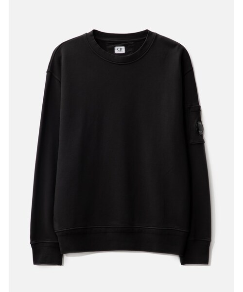 COTTON DIAGONAL FLEECE LENS SWEATSHIRT