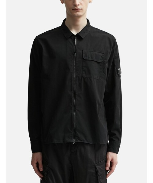 GABARDINE ZIPPED SHIRT
