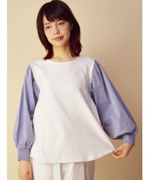 w closet | 異素材袖プルオーバー(トップス)