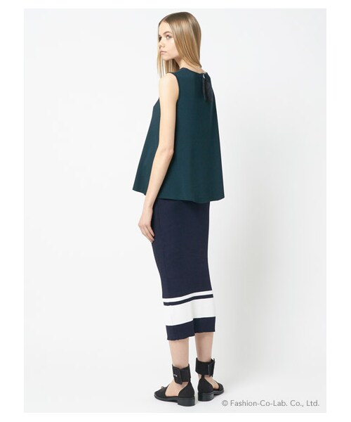 DRWCYS（ドロシーズ）の「ボーダーヘムリブニットスカート（スカート・レディース・ブラック/ホワイト/グリーン/ネイビー）」の9枚目の写真