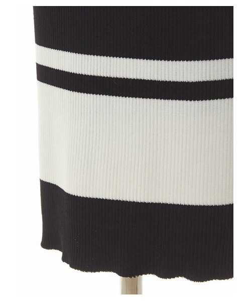 DRWCYS（ドロシーズ）の「ボーダーヘムリブニットスカート（スカート・レディース・ブラック/ホワイト/グリーン/ネイビー）」の11枚目の写真