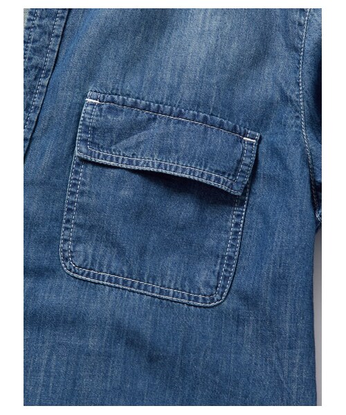 DRWCYS（ドロシーズ）の「フラップポケットデニムシャツ（トップス・レディース・ブルー/インディゴ）」の8枚目の写真
