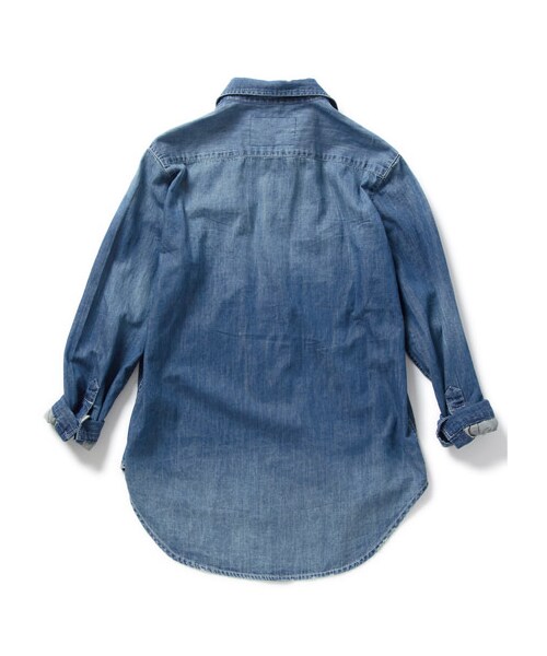 DRWCYS（ドロシーズ）の「フラップポケットデニムシャツ（トップス・レディース・ブルー/インディゴ）」の4枚目の写真