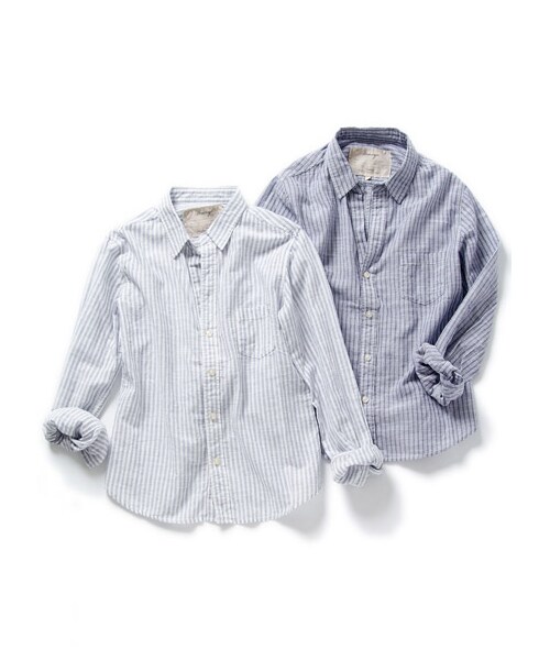 DRWCYS（ドロシーズ）の「エアリーストライプシャツ（トップス・レディース・ホワイト/ネイビー）」の3枚目の写真