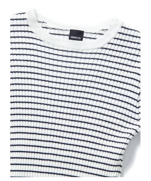 DRWCYS（ドロシーズ）の「サマーリブニットTee（トップス・レディース・ブラック/ホワイト/ボーダー）」の6枚目の写真