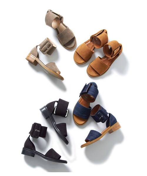 DRWCYS（ドロシーズ）の「スエードアンクルサンダル（シューズ・レディース・ブラック/キャメル/カーキ/インディゴ）」の5枚目の写真