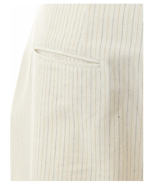 DRWCYS（ドロシーズ）の「ストライプガウチョパンツ（パンツ・レディース・ホワイト/ネイビー）」の9枚目の写真